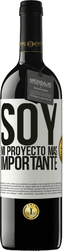 39,95 € | Vino Tinto Edición RED MBE Reserva Soy mi proyecto más importante Etiqueta Blanca. Etiqueta personalizable Reserva 12 Meses Cosecha 2015 Tempranillo