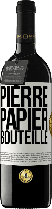 39,95 € Envoi gratuit | Vin rouge Édition RED MBE Réserve Pierre-papier-bouteille Étiquette Blanche. Étiquette personnalisable Réserve 12 Mois Récolte 2016 Tempranillo