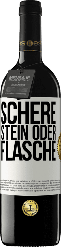 39,95 € | Rotwein RED Ausgabe MBE Reserve Schere, Stein oder Flasche Weißes Etikett. Anpassbares Etikett Reserve 12 Monate Ernte 2015 Tempranillo