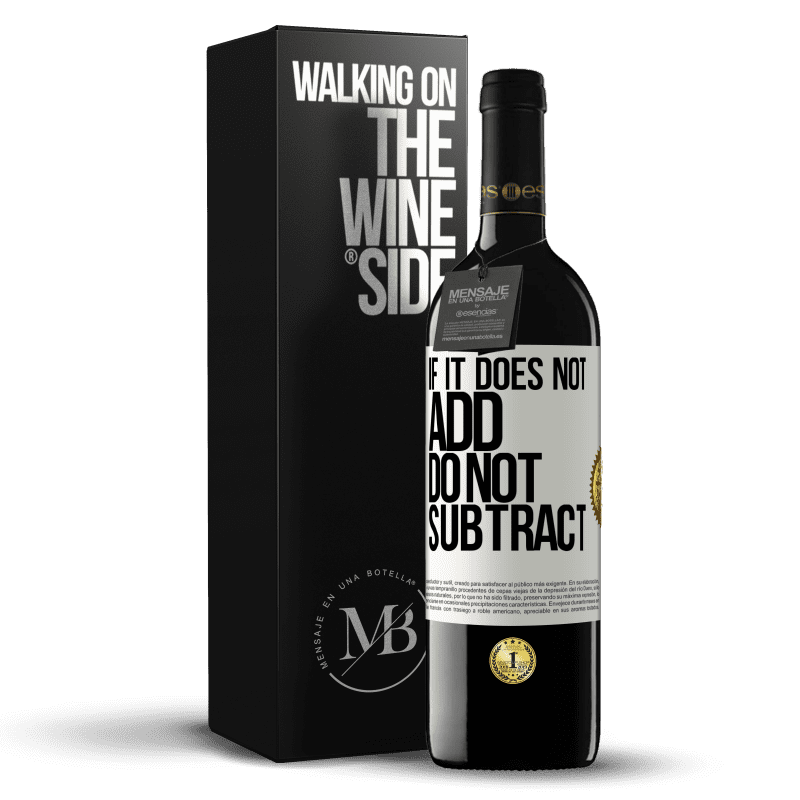 39,95 € Free Shipping | Red Wine RED Edition MBE Reserve If it does not add, do not subtract White Label. Customizable label Reserve 12 Months Harvest 2016 Tempranillo