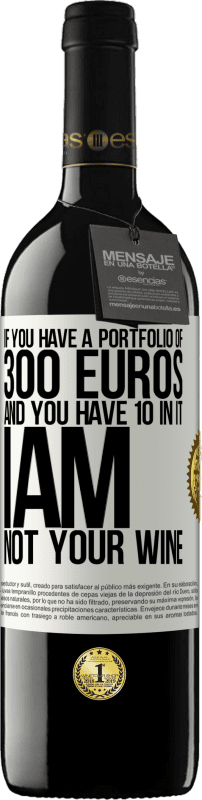 «If you have a portfolio of 300 euros and you have 10 in it, I am not your wine» RED Edition MBE Reserve