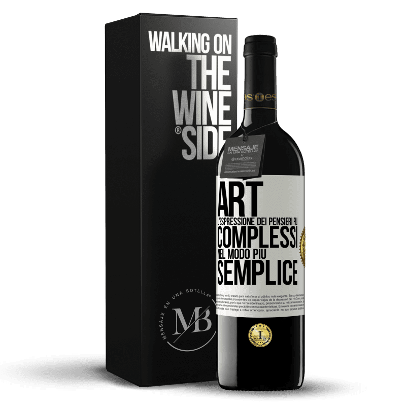 39,95 € Spedizione Gratuita | Vino rosso Edizione RED MBE Riserva ART. L'espressione dei pensieri più complessi nel modo più semplice Etichetta Bianca. Etichetta personalizzabile Riserva 12 Mesi Raccogliere 2015 Tempranillo