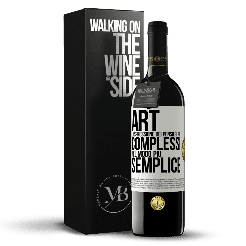 39,95 € Spedizione Gratuita | Vino rosso Edizione RED MBE Riserva ART. L'espressione dei pensieri più complessi nel modo più semplice Etichetta Bianca. Etichetta personalizzabile Riserva 12 Mesi Raccogliere 2016 Tempranillo