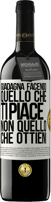 Spedizione Gratuita | Vino rosso Edizione RED MBE Riserva Guadagna facendo quello che ti piace, non quello che ottieni Etichetta Bianca. Etichetta personalizzabile Riserva 12 Mesi Raccogliere 2014 Tempranillo