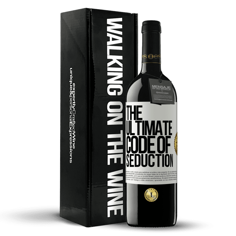 39,95 € Envío gratis | Vino Tinto Edición RED MBE Reserva The ultimate code of seduction Etiqueta Blanca. Etiqueta personalizable Reserva 12 Meses Cosecha 2015 Tempranillo