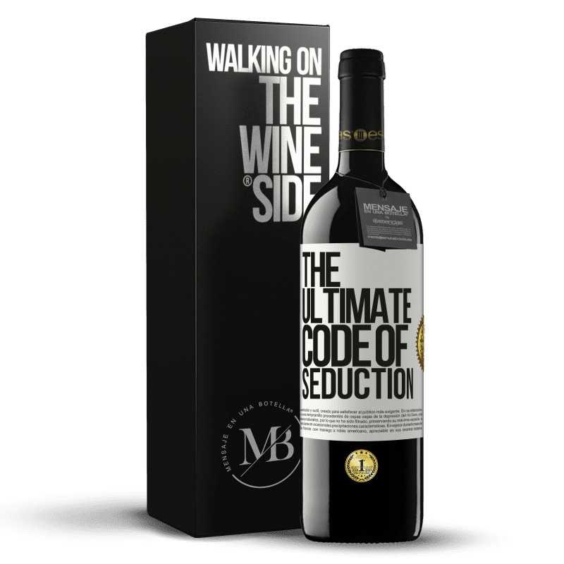 39,95 € Kostenloser Versand | Rotwein RED Ausgabe MBE Reserve The ultimate code of seduction Weißes Etikett. Anpassbares Etikett Reserve 12 Monate Ernte 2015 Tempranillo