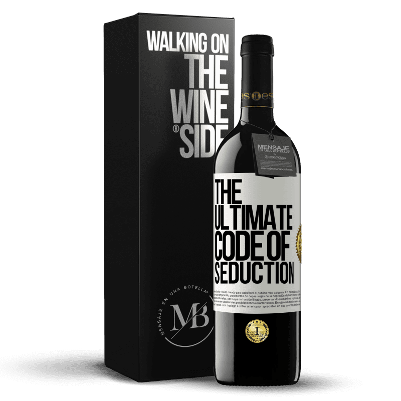 39,95 € Spedizione Gratuita | Vino rosso Edizione RED MBE Riserva The ultimate code of seduction Etichetta Bianca. Etichetta personalizzabile Riserva 12 Mesi Raccogliere 2015 Tempranillo