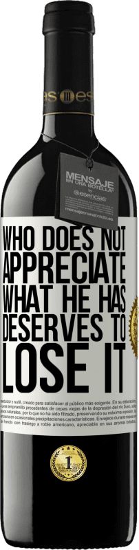 «Who does not appreciate what he has, deserves to lose it» RED Edition MBE Reserve
