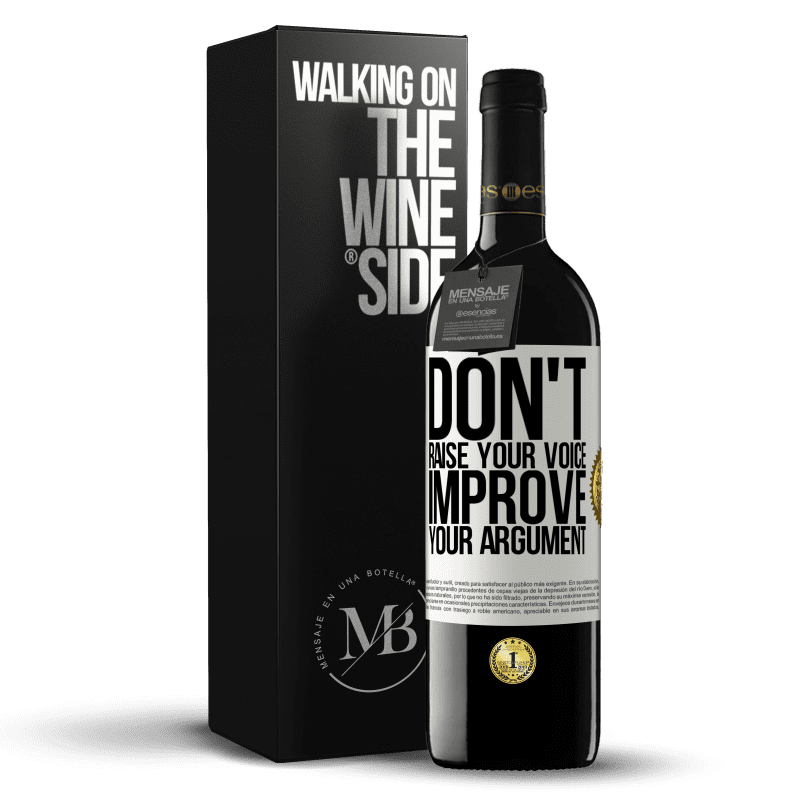 39,95 € Free Shipping | Red Wine RED Edition MBE Reserve Don't raise your voice, improve your argument White Label. Customizable label Reserve 12 Months Harvest 2014 Tempranillo