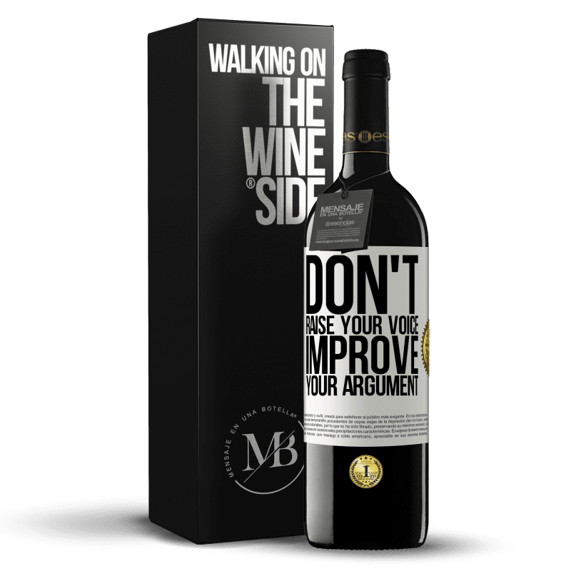 39,95 € Free Shipping | Red Wine RED Edition MBE Reserve Don't raise your voice, improve your argument White Label. Customizable label Reserve 12 Months Harvest 2016 Tempranillo