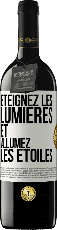 39,95 € Envoi gratuit | Vin rouge Édition RED MBE Réserve Éteignez les lumières et allumez les étoiles Étiquette Blanche. Étiquette personnalisable Réserve 12 Mois Récolte 2016 Tempranillo