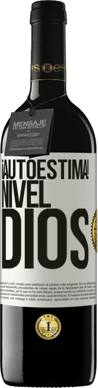 39,95 € | Vino Tinto Edición RED MBE Reserva ¡Autoestima! Nivel dios Etiqueta Blanca. Etiqueta personalizable Reserva 12 Meses Cosecha 2014 Tempranillo
