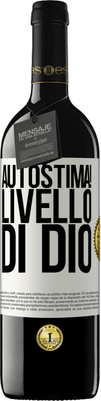 39,95 € Spedizione Gratuita | Vino rosso Edizione RED MBE Riserva Autostima! Livello di Dio Etichetta Bianca. Etichetta personalizzabile Riserva 12 Mesi Raccogliere 2016 Tempranillo