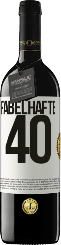 39,95 € | Rotwein RED Ausgabe MBE Reserve Fabelhafte 40 Weißes Etikett. Anpassbares Etikett Reserve 12 Monate Ernte 2015 Tempranillo