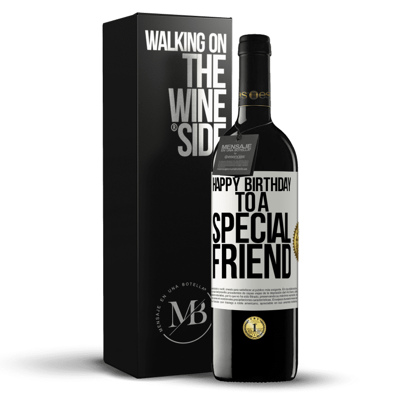 39,95 € Free Shipping | Red Wine RED Edition MBE Reserve Happy birthday to a special friend White Label. Customizable label Reserve 12 Months Harvest 2014 Tempranillo