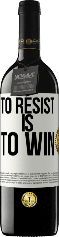 39,95 € | 赤ワイン REDエディション MBE 予約する 抵抗することは勝つことです ホワイトラベル. カスタマイズ可能なラベル 予約する 12 月 収穫 2016 Tempranillo