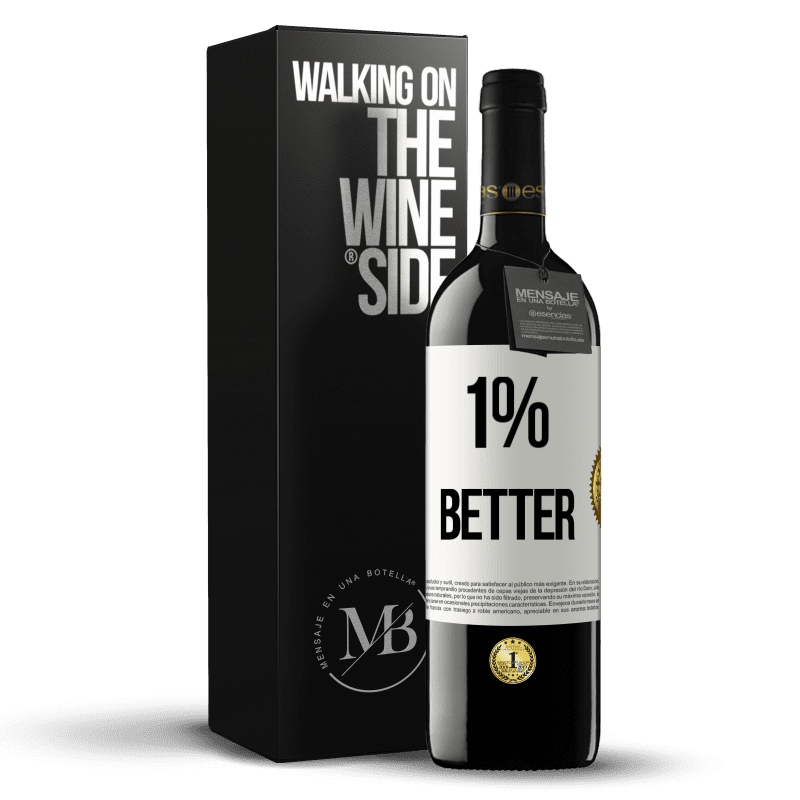 39,95 € Envoi gratuit | Vin rouge Édition RED MBE Réserve 1% Better Étiquette Blanche. Étiquette personnalisable Réserve 12 Mois Récolte 2014 Tempranillo