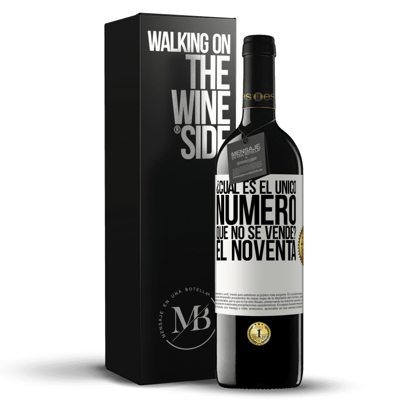 39,95 € Envío gratis | Vino Tinto Edición RED MBE Reserva ¿Cuál es el único número que no se vende? El noventa Etiqueta Blanca. Etiqueta personalizable Reserva 12 Meses Cosecha 2014 Tempranillo