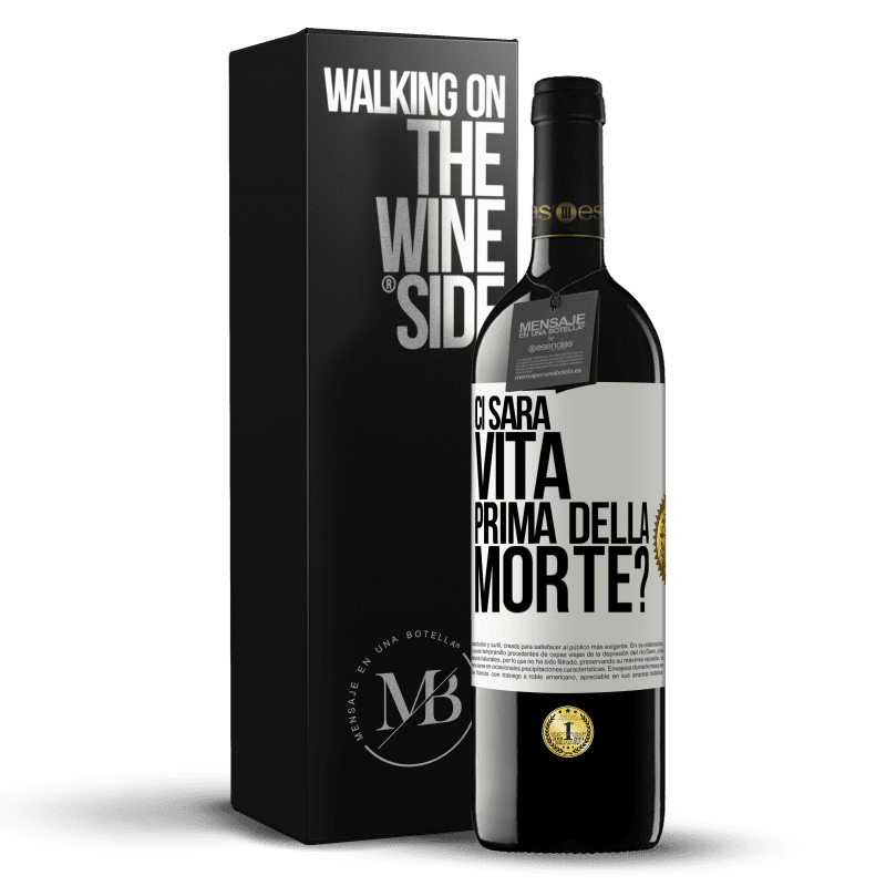 39,95 € Spedizione Gratuita | Vino rosso Edizione RED MBE Riserva Ci sarà vita prima della morte? Etichetta Bianca. Etichetta personalizzabile Riserva 12 Mesi Raccogliere 2014 Tempranillo