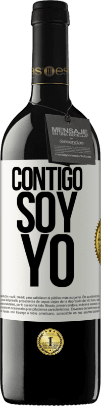 39,95 € | Vino Tinto Edición RED MBE Reserva Contigo soy yo Etiqueta Blanca. Etiqueta personalizable Reserva 12 Meses Cosecha 2015 Tempranillo