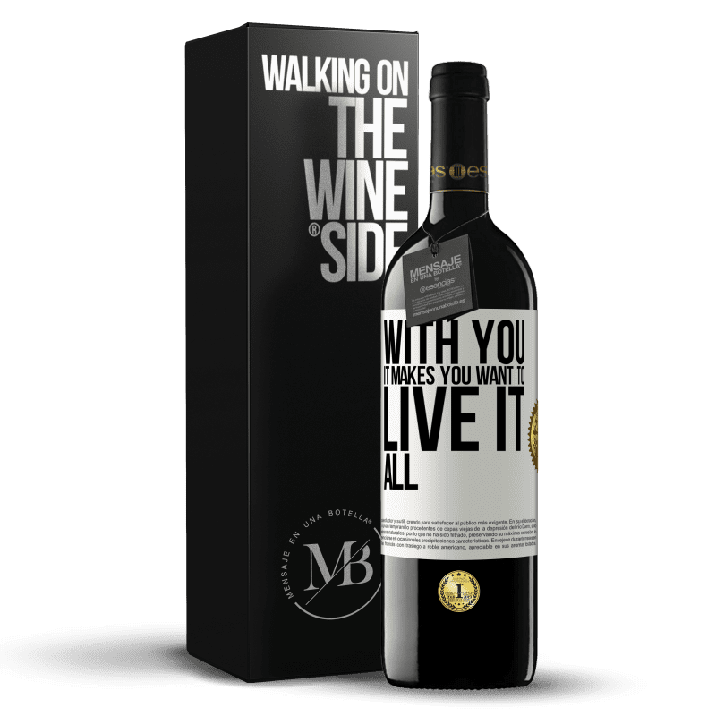 39,95 € Free Shipping | Red Wine RED Edition MBE Reserve With you it makes you want to live it all White Label. Customizable label Reserve 12 Months Harvest 2014 Tempranillo