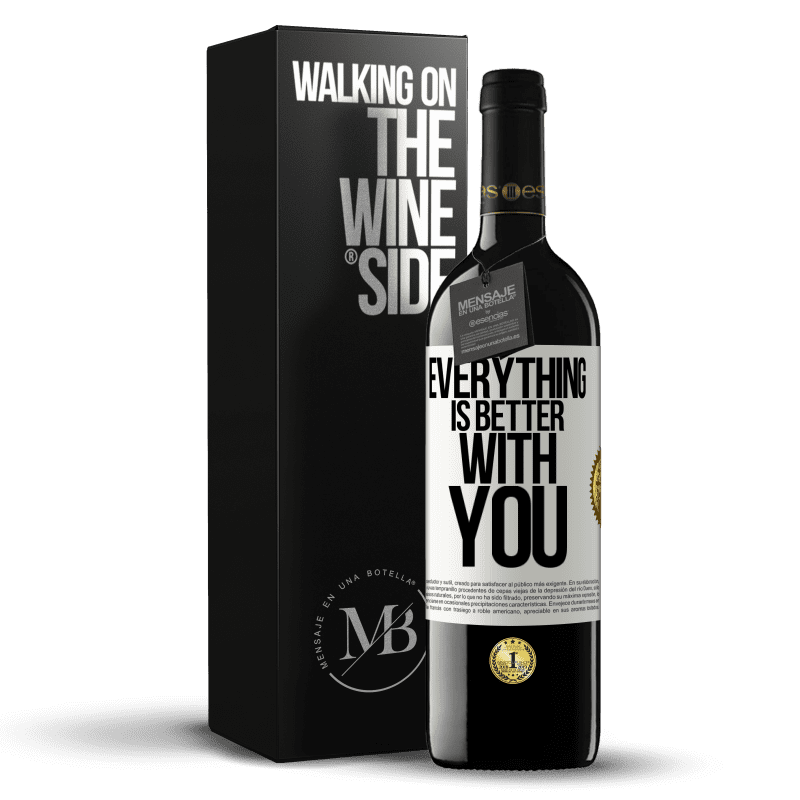39,95 € Free Shipping | Red Wine RED Edition MBE Reserve Everything is better with you White Label. Customizable label Reserve 12 Months Harvest 2014 Tempranillo