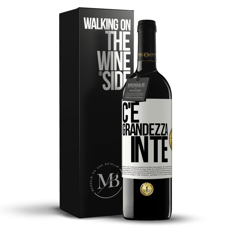 39,95 € Spedizione Gratuita | Vino rosso Edizione RED MBE Riserva C'è grandezza in te Etichetta Bianca. Etichetta personalizzabile Riserva 12 Mesi Raccogliere 2014 Tempranillo