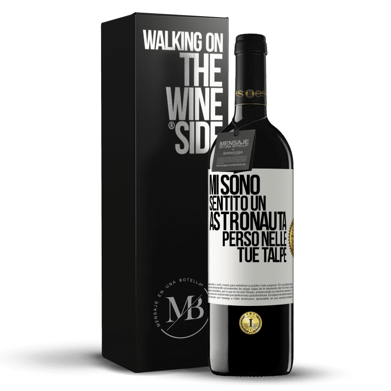 39,95 € Spedizione Gratuita | Vino rosso Edizione RED MBE Riserva Mi sono sentito un astronauta perso nelle tue talpe Etichetta Bianca. Etichetta personalizzabile Riserva 12 Mesi Raccogliere 2014 Tempranillo