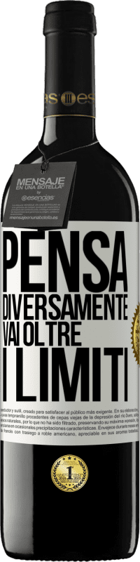 Spedizione Gratuita | Vino rosso Edizione RED MBE Riserva Pensa diversamente. Vai oltre i limiti Etichetta Bianca. Etichetta personalizzabile Riserva 12 Mesi Raccogliere 2014 Tempranillo