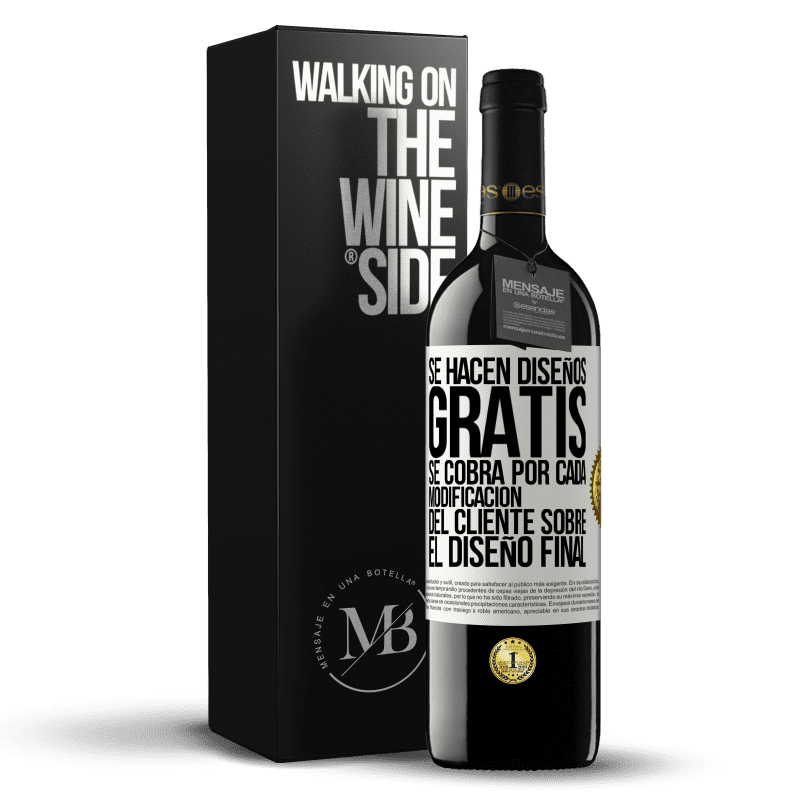 39,95 € Envío gratis | Vino Tinto Edición RED MBE Reserva Se hacen diseños gratis. Se cobra por cada modificación del cliente sobre el diseño final Etiqueta Blanca. Etiqueta personalizable Reserva 12 Meses Cosecha 2014 Tempranillo