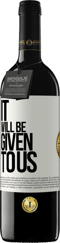 Free Shipping | Red Wine RED Edition MBE Reserve It will be given to us White Label. Customizable label Reserve 12 Months Harvest 2014 Tempranillo