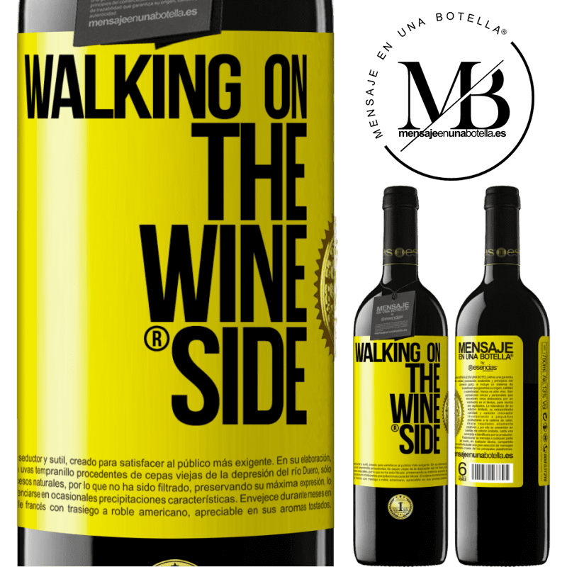 39,95 € Free Shipping | Red Wine RED Edition MBE Reserve Walking on the Wine Side® Yellow Label. Customizable label Reserve 12 Months Harvest 2014 Tempranillo