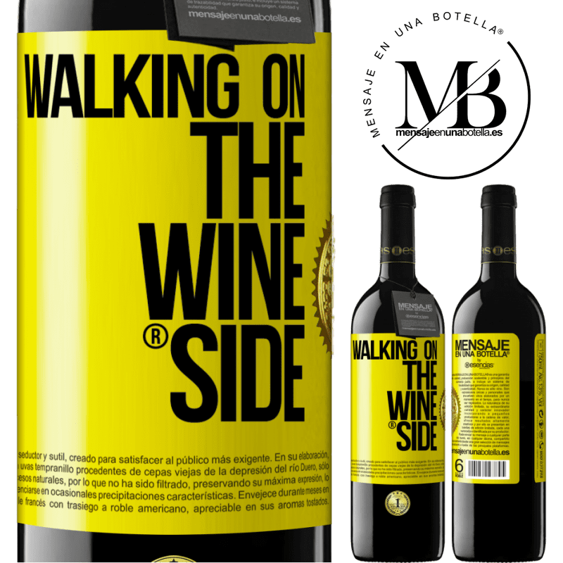 39,95 € Spedizione Gratuita | Vino rosso Edizione RED MBE Riserva Walking on the Wine Side® Etichetta Gialla. Etichetta personalizzabile Riserva 12 Mesi Raccogliere 2015 Tempranillo