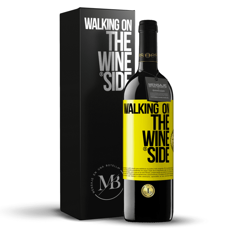 39,95 € Spedizione Gratuita | Vino rosso Edizione RED MBE Riserva Walking on the Wine Side® Etichetta Gialla. Etichetta personalizzabile Riserva 12 Mesi Raccogliere 2015 Tempranillo