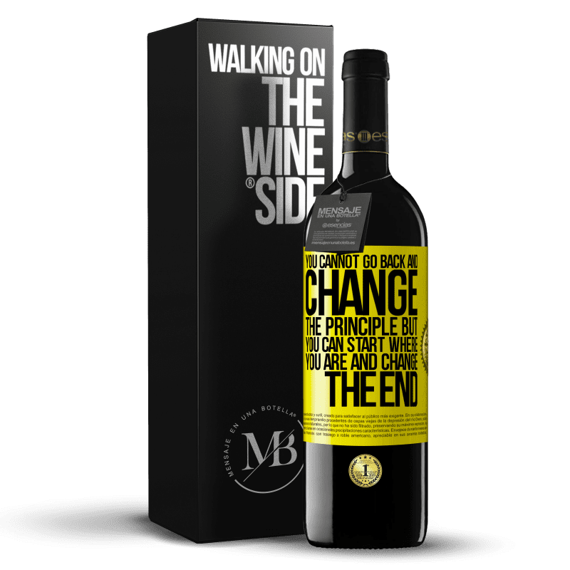 39,95 € Free Shipping | Red Wine RED Edition MBE Reserve You cannot go back and change the principle. But you can start where you are and change the end Yellow Label. Customizable label Reserve 12 Months Harvest 2014 Tempranillo