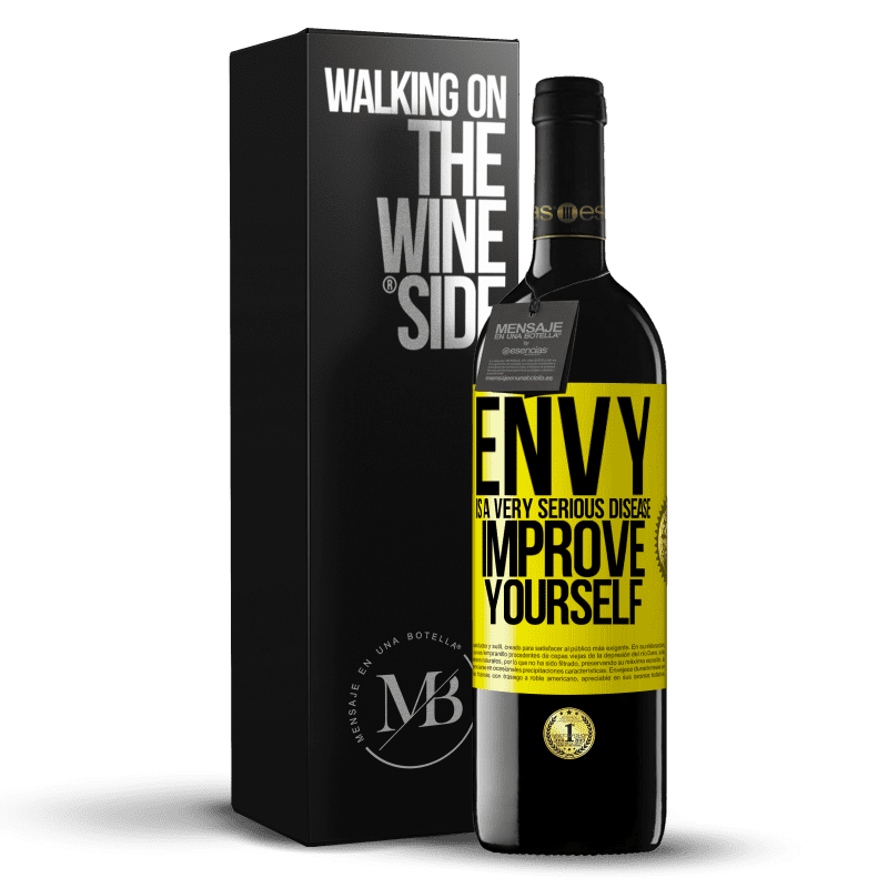 39,95 € Free Shipping | Red Wine RED Edition MBE Reserve Envy is a very serious disease, improve yourself Yellow Label. Customizable label Reserve 12 Months Harvest 2014 Tempranillo