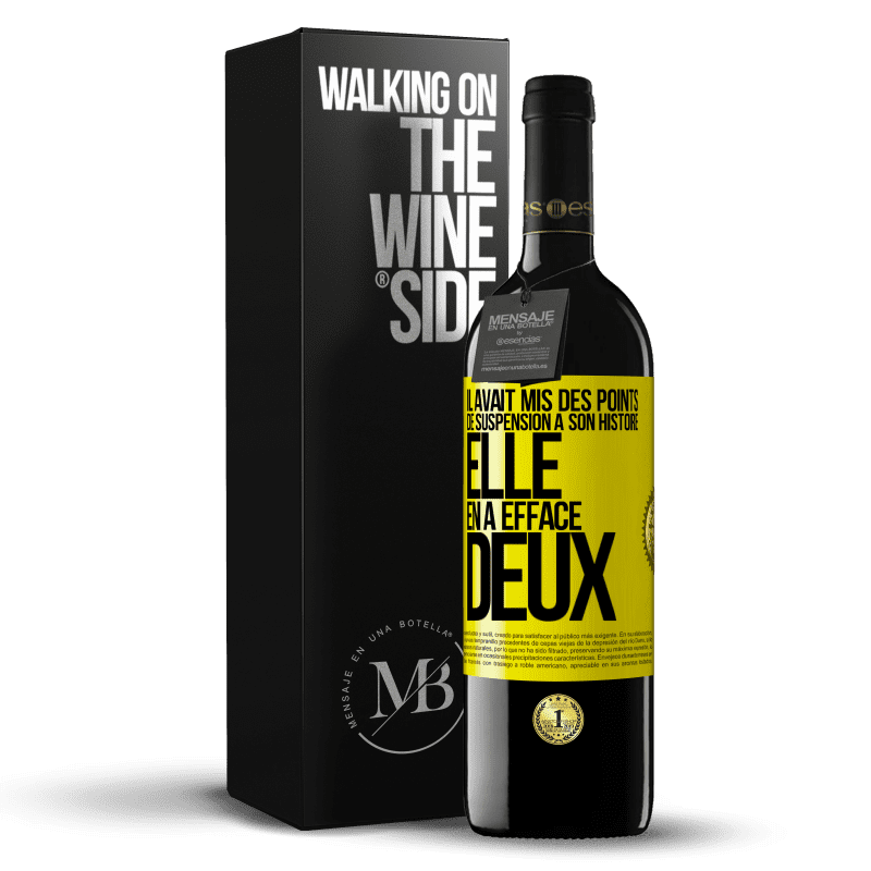 39,95 € Envoi gratuit | Vin rouge Édition RED MBE Réserve Il avait mis des points de suspension à son histoire, elle en a effacé deux Étiquette Jaune. Étiquette personnalisable Réserve 12 Mois Récolte 2016 Tempranillo