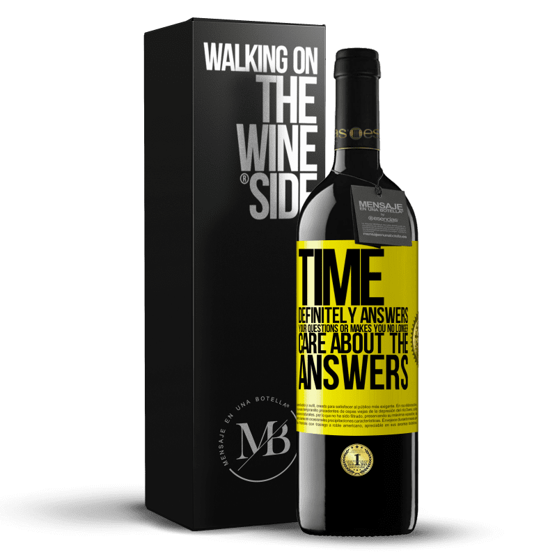 39,95 € Free Shipping | Red Wine RED Edition MBE Reserve Time definitely answers your questions or makes you no longer care about the answers Yellow Label. Customizable label Reserve 12 Months Harvest 2015 Tempranillo