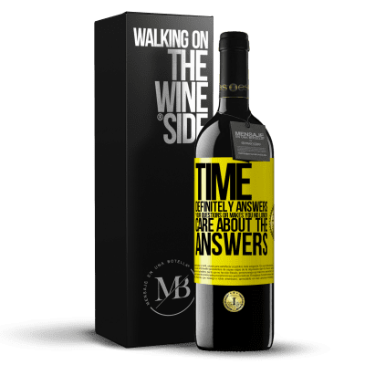 «Time definitely answers your questions or makes you no longer care about the answers» RED Edition MBE Reserve