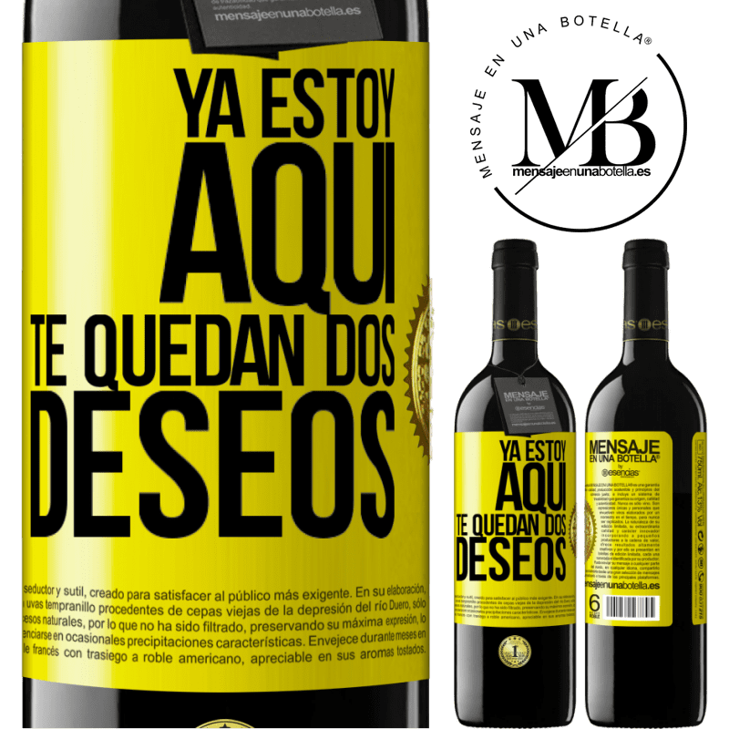 39,95 € Envío gratis | Vino Tinto Edición RED MBE Reserva Ya estoy aquí. Te quedan dos deseos Etiqueta Amarilla. Etiqueta personalizable Reserva 12 Meses Cosecha 2015 Tempranillo