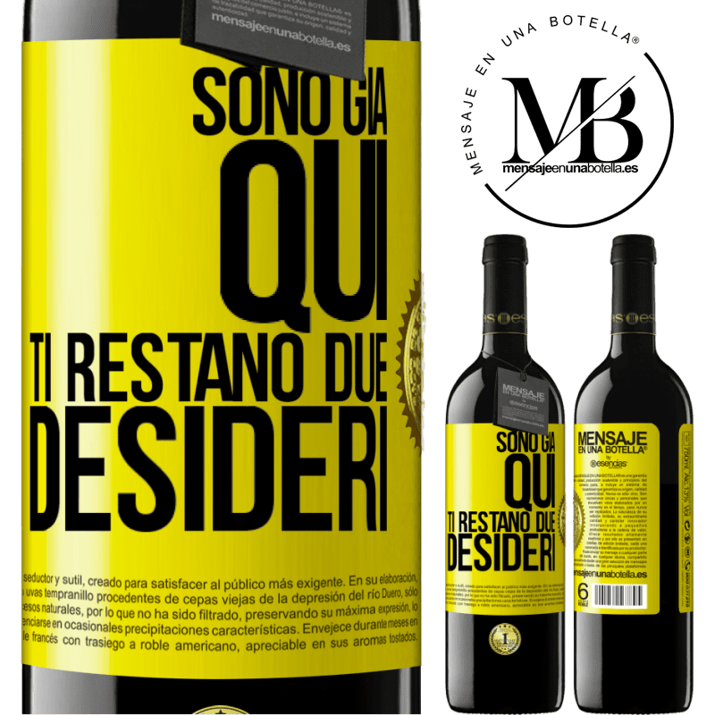 39,95 € Spedizione Gratuita | Vino rosso Edizione RED MBE Riserva Sono già qui. Ti restano due desideri Etichetta Gialla. Etichetta personalizzabile Riserva 12 Mesi Raccogliere 2015 Tempranillo