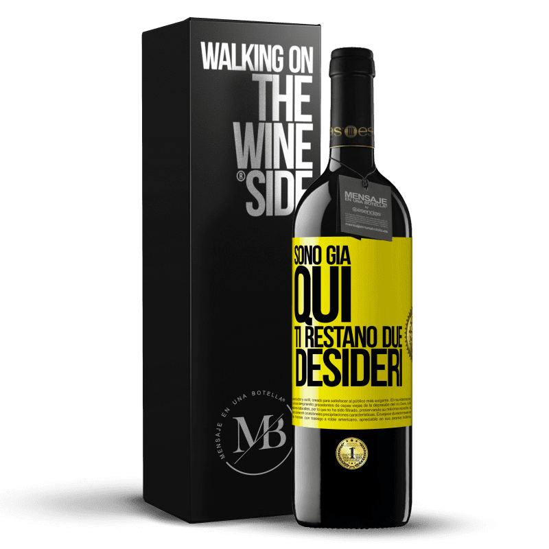 39,95 € Spedizione Gratuita | Vino rosso Edizione RED MBE Riserva Sono già qui. Ti restano due desideri Etichetta Gialla. Etichetta personalizzabile Riserva 12 Mesi Raccogliere 2015 Tempranillo