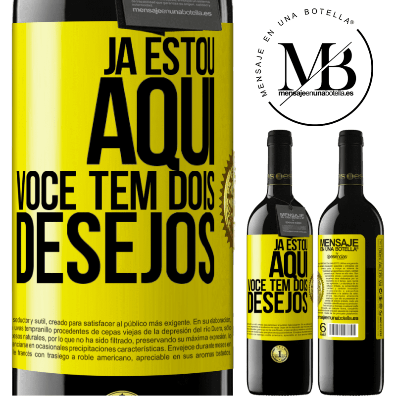 39,95 € Envio grátis | Vinho tinto Edição RED MBE Reserva Já estou aqui. Você tem dois desejos Etiqueta Amarela. Etiqueta personalizável Reserva 12 Meses Colheita 2016 Tempranillo