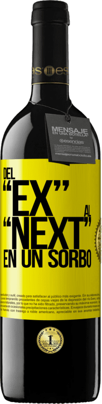 39,95 € Spedizione Gratuita | Vino rosso Edizione RED MBE Riserva Del EX al NEXT en un sorbo Etichetta Gialla. Etichetta personalizzabile Riserva 12 Mesi Raccogliere 2016 Tempranillo