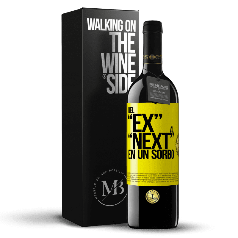 39,95 € Envio grátis | Vinho tinto Edição RED MBE Reserva Del EX al NEXT en un sorbo Etiqueta Amarela. Etiqueta personalizável Reserva 12 Meses Colheita 2015 Tempranillo