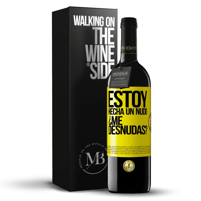 39,95 € Spedizione Gratuita | Vino rosso Edizione RED MBE Riserva Estoy hecha un nudo. ¿Me desnudas? Etichetta Gialla. Etichetta personalizzabile Riserva 12 Mesi Raccogliere 2015 Tempranillo