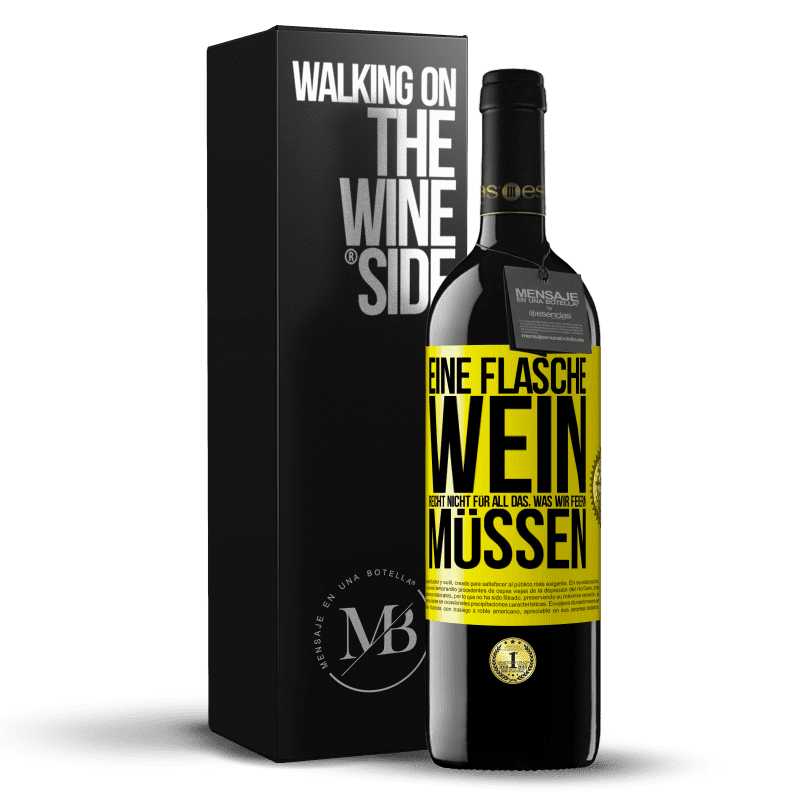 39,95 € Kostenloser Versand | Rotwein RED Ausgabe MBE Reserve Eine Flasche Wein reicht nicht für all das, was wir feiern müssen Gelbes Etikett. Anpassbares Etikett Reserve 12 Monate Ernte 2015 Tempranillo