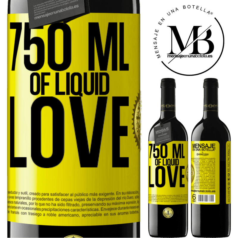 39,95 € Free Shipping | Red Wine RED Edition MBE Reserve 750 ml of liquid love Yellow Label. Customizable label Reserve 12 Months Harvest 2015 Tempranillo