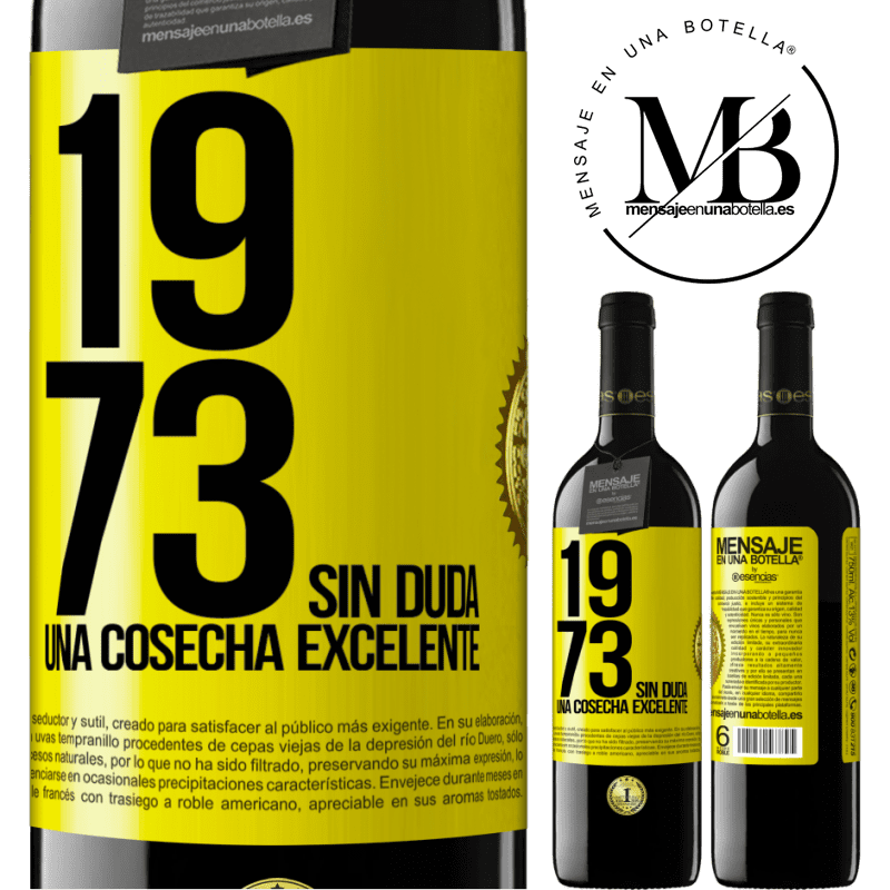 39,95 € Envío gratis | Vino Tinto Edición RED MBE Reserva 1973. Sin duda, una cosecha excelente Etiqueta Amarilla. Etiqueta personalizable Reserva 12 Meses Cosecha 2014 Tempranillo