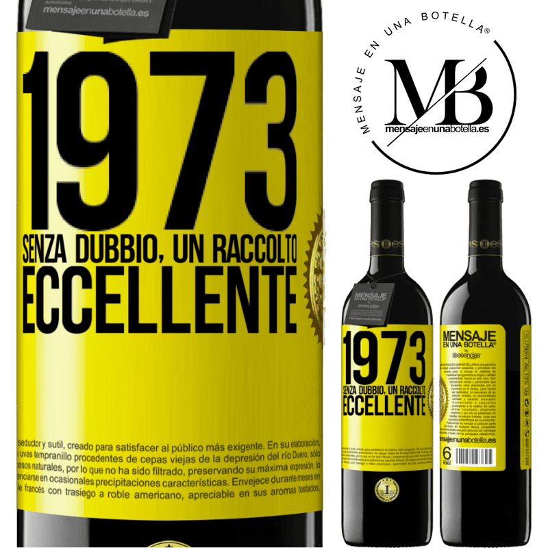 39,95 € Spedizione Gratuita | Vino rosso Edizione RED MBE Riserva 1973. Senza dubbio, un raccolto eccellente Etichetta Gialla. Etichetta personalizzabile Riserva 12 Mesi Raccogliere 2016 Tempranillo